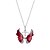 cheap Pendant Necklaces-butterfly necklaces &amp; pendants crystal enamel for women insect jewelry mom best friends girls (big butterfly red)