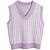 cheap Knit Tops-Women&#039;s Vest Houndstooth Knitted Sleeveless Sweater Cardigans Fall Spring V Neck Purple Blushing Pink Wine