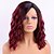 cheap Synthetic Trendy Wigs-Synthetic Wig Curly Side Part Machine Made Wig Medium Length Black / Red Synthetic Hair Women&#039;s Cosplay Party Fashion Red / Daily Wear / Party / Evening