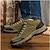 cheap Cycling Shoes-Men&#039;s Hiking Shoes Sneakers Hiking Boots Waterproof Windproof Shock Absorption Breathable High-Top Hunting Fishing Hiking Leather Autumn / Fall Winter Spring Brown / Lightweight