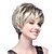 cheap Synthetic Trendy Wigs-Synthetic Wig Wavy With Bangs Wig Blonde Short Blonde Synthetic Hair Women&#039;s Side Part With Bangs Blonde