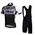 abordables Ensembles de vêtements pour hommes-21Grams Homme Maillot et Cuissard Avec Bretelles Velo Cyclisme Manches Courtes VTT Vélo tout terrain Vélo Route Noir Vert Violet Vélo Cuissard Short Cuissard à bretelles Maillot Silicone Polyester La