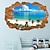 tanie Naklejki ścienne 3D-3d zepsuta ściana błękitne niebo biała chmura kokosowa plaża korytarz do domu dekoracja w tle można usunąć naklejki