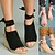 cheap Women&#039;s Sandals-Women&#039;s Heels Sandals Lace Up Sandals Wedge Sandals Espadrilles Wedge Heel Open Toe Suede Lace-up Solid Colored Black Pink Khaki