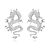 Χαμηλού Κόστους Σκουλαρίκια-vintage κινεζικό στυλ σκουλαρίκια με δράκο σκουλαρίκια πανκ μοντέρνα πανκ ζώα τοτέμ 2020 μοναδικά κομψά μεταλλικά σκουλαρίκια δράκος δήλωση δαχτυλίδι επιχρυσωμένο σκουλαρίκι για κορίτσια κοσμημάτων