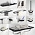 cheap Bathroom Accessory Set-Multifunction Bathroom Accessory 1pc Include Towel Bar/Robe Hook/Towel Rack/Toothbrush Holder/Soap Dishes and Bath Shelf Stainless Steel Wall Mounted Matte Black