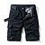 baratos Clássico-Homens Bermuda Cargo Calção Shorts de Trilha Bolso multi Perna reta Cor Sólida Conforto Vestível Trabalho Diário Roupa de rua Casual ダークカーキ Micro-Elástica