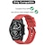 cheap Other Watch Bands-Smart watch band 22mm bracelet compatible with ticwatch pro 3 gps, soft silicone watch band replacement strap for ticwatch pro 3 gps smartwatch bracelets (red)