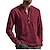 cheap Men&#039;s Shirts-Men&#039;s Shirt Solid Color Collar V Neck Street Beach Long Sleeve Tops Cotton Lightweight Casual / Sporty Breathable Henley Light Blue White Black / Wet and Dry Cleaning