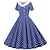저렴한 고전 코스튬-오드리 햅번 도트 무늬 1950년대 칵테일 드레스 빈티지 드레스 드레스 로커 빌리 졸업 파티 드레스 여성용 코스츔 빈티지 코스프레 홈 커밍 댄스 파티 휴가 짧은 소매 드레스 크리스마스