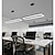 זול אורות אי-90 ס&quot;מ LED תליון אור עיצוב מרובע שחור מודרני אי אור אלומיניום ספריית משרד 110-120v 220-240v