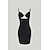 abordables Vestidos con lentejuelas-vestido de lentejuelas negro para mujer vestido de fiesta vestido brillante vestido tubo mini vestido negro gris sin mangas primavera verano cuello en v caliente