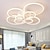 cheap Dimmable Ceiling Lights-LED Ceiling Light Glow outward LED Ceiling Light 4/6/8-Light Flush Mount Lights Circle Design Modern Style Simplicity Acrylic 90W Living Room Dining Room Bedroom Light Fixture
