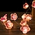 tanie Taśmy świetlne LED-Led string light 2/3/4m led brzoskwiniowy kwiat bajkowe łańcuchy świetlne zasilane bateryjnie 20/30/40 leds boże narodzenie na zewnątrz kwiat kształt ogród ślub dekoracyjna lampa sznurkowa