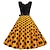 cheap Historical &amp; Vintage Costumes-Women&#039;s A-Line Rockabilly Dress Polka Dots Swing Dress Flare Dress with Accessories Set 1950s 60s Retro Vintage with Headband Scarf EarringsFor Vintage Swing Party Dress