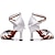 preiswerte Lateinamerikanische Schuhe-Damen Schuhe für den lateinamerikanischen Tanz Salsa Schuhe Tanzschuhe Leistung Party Praxis Satin Grundlegend Einfach Weichere Einlegesohle Einheitliche Farbe Keilabsatz Schnalle Erwachsene Schwarz