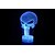 cheap Décor &amp; Night Lights-3D Night Light Punisher Skull For Kids 3D Nightlight Illusion Lamp LED Desk Table Lamp With Remote Control  16 Colors Change Best Christmas Halloween Birthday Gift For Child Baby Boys Punisher