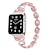 baratos Pulseiras de Apple Watch-pulseira de relógio inteligente compatível com pulseiras de relógio apple 38mm 40mm 42mm 44mm série iwatch se / 6/5/4/3/2/1. pulseira pulseira de metal cravejada de diamantes brilhantes (rosa, 38 mm