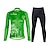 cheap Women&#039;s Clothing Sets-Women&#039;s Long Sleeve Cycling Jersey with Tights Cycling Skirt Summer Lycra Polyester Green Black Purple Funny Bike Clothing Suit 3D Pad Breathable Ultraviolet Resistant Quick Dry Reflective Strips