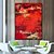 cheap Abstract Paintings-Oil Painting Handmade Hand Painted Wall Art Red Atmosphere Abstract Home Decoration Decor Stretched Frame Ready to Hang