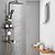 cheap Shower Faucets-Shower Faucet / Shower System / Rainfall Shower Head System Set - Handshower Included LED Rainfall Shower Contemporary Electroplated / Painted Finishes Mount Outside Ceramic Valve Bath Shower Mixer