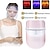 billige Ansiktspleieenhet-3 farger led ansiktsmaske ledet koreansk fotonbehandling terapi ansiktsmaske maskin lysterapi akne maske hals skjønnhets ledet maske