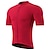 cheap Men&#039;s Jerseys-21Grams Men&#039;s Cycling Jersey Short Sleeve Bike Jersey Top with 3 Rear Pockets Mountain Bike MTB Road Bike Cycling Breathable Moisture Wicking Soft Quick Dry Black White Red Color Block Patchwork