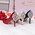 cheap Wedding Shoes-Women&#039;s Wedding Shoes Bridal Bridesmaid Pumps Office Dress Elegant White Red Dark Blue Imitation Rhinestones Crystal Satin Pointed Toe High heel Shoes Valentines Gifts Wedding Party Anniversary