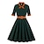 זול תחפושות מהעולם הישן-רטרו וינטג&#039; שנות החמישים שמלת וינטג&#039; שמלת קוקטייל שמלת נדנדה שמלת מתנפנפת שמלת מסיבות/ערב לנשים