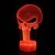 cheap Décor &amp; Night Lights-3D Night Light Punisher Skull For Kids 3D Nightlight Illusion Lamp LED Desk Table Lamp With Remote Control  16 Colors Change Best Christmas Halloween Birthday Gift For Child Baby Boys Punisher