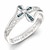 abordables Anillos-Ning zi nuevos accesorios transfronterizos anillo de creencias religiosas cruzadas anillo de diamantes plateado creativo europeo y americano para mujer