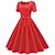 baratos Vestidos-Vestidos de Poá Anos 1950 Trajes de Grease Vestido de Coquetel Vestido Vestido Rockabilly Vestido Flare Vestido de Poá Decote Quadrado Vestido Fancy Feminino Natal Halloween Carnaval Férias Retorno