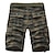 cheap Cargo Shorts-Men&#039;s Cargo Shorts Hiking Shorts Drawstring Elastic Waist Multi Pocket Lattice Breathable Quick Dry Short Daily Sports Streetwear Sporty ArmyGreen Yellow Micro-elastic