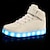 זול נעלי לד-בנים בנות נעלי ספורט LED נוחות נעליים זוהרות דמוי עור ילדים קטנים (4-7) ילדים גדולים (7 שנים +) קזו&#039;אל בָּחוּץ הליכה שרוכים וו ולולאה LED לבן שחור אדום אביב