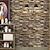 cheap Brick&amp;Stone Wallpaper-Cool Wallpapers Wall Mural 3D Brick Wallpaper for Walls Wall Covering Sticker Film Peel and Stick Removable Brown Vinyl PVC Home Décor 1000x45cm/393.7&#039;&#039;x 17.72&#039;&#039;
