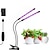 abordables Luces de cultivo para plantas-luces de cultivo led lámpara de crecimiento regulable 10w 20w 30w con enchufe para plantas de escritorio oficina en casa invernadero vegetal 20-40-60-80 cuentas led 1 juego