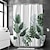 cheap Shower Curtains Top Sale-Shower Curtain With Hooks Floral / Botanicals Pattern Suitable For Separate Wet And Dry Zone Divide Shower Curtain Waterproof Shower Curtain for Bathroom