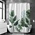 cheap Shower Curtains Top Sale-Shower Curtain With Hooks Floral / Botanicals Pattern Suitable For Separate Wet And Dry Zone Divide Shower Curtain Waterproof Shower Curtain for Bathroom