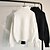 cheap Sweaters-Women&#039;s Pullover Sweater Jumper Solid Color Knitted Stylish Basic Casual Long Sleeve Sweater Cardigans High Neck White Black / Loose
