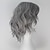 levne Motýlkové spony-unisex krátký vlnitý objem vlnitý stříbrný šedý syntetický cosplay kostým paruka na rameno dlouhé halloweenské vlasy