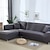 billige Sofabetræk-stretch sofabetræk betræk elastisk sektionssofa lænestol loveseat 4 eller 4 eller 3 personers l form grå solid blød holdbar vaskbar
