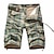 cheap Cargo Shorts-Men&#039;s Cargo Shorts Hiking Shorts Drawstring Elastic Waist Multi Pocket Lattice Breathable Quick Dry Short Daily Sports Streetwear Sporty ArmyGreen Yellow Micro-elastic