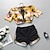 cheap Rash Guard Shirts &amp; Rash Guard Suits-Women&#039;s Tankini Two Piece Swimsuit Bathing Suit Floral / Botanical Swimwear Yellow Breathable Quick Dry Comfortable Swimming Surfing Water Sports Summer