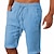 cheap Casual Shorts-Men&#039;s Linen Shorts Side Pockets Drawstring Quick Dry Moisture Wicking Yoga Fitness Gym Workout Bottoms Light Blue Apricot High grade gray Cotton Summer Sports Activewear Micro-elastic Loose