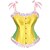 cheap Corsets-Corset Women&#039;s Corsets Christmas Halloween Wedding Party Birthday Party Plus Size Purple Pink Yellow Overbust Corset Hook &amp; Eye Lace Up Tummy Control Push Up Bow Lace Solid Color Fashion Fall Winter