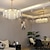abordables Lustres-LED pendentif lumière cristal moderne or 95 cm lanterne desgin lustre en acier inoxydable galvanisé 110-120v 220-240v