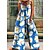 cheap Women&#039;s Jumpsuits-Women&#039;s Jumpsuit Print Floral Strap Ordinary Straight Regular Fit Sleeveless Green Blue M L XL Autumn / Fall