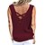 cheap Women&#039;s Clothing-Women&#039;s Vest Hole Solid Colored Classic Scoop Neck Regular Spring &amp;  Fall Light Khaki. Grey Red