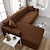 Χαμηλού Κόστους Κάλυμμα Καναπέ-τεντωμένο κάλυμμα καναπέ με ελαστική πολυθρόνα πολυθρόνα καναπέ loveseat 4 ή 3 θέσεων l σχήμα απλό συμπαγές χρώμα μαλακό ανθεκτικό