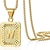 cheap Necklaces &amp; pendants-hip-hop men&#039;s necklace square letter necklace 26 english letters pendant necklace jewelry